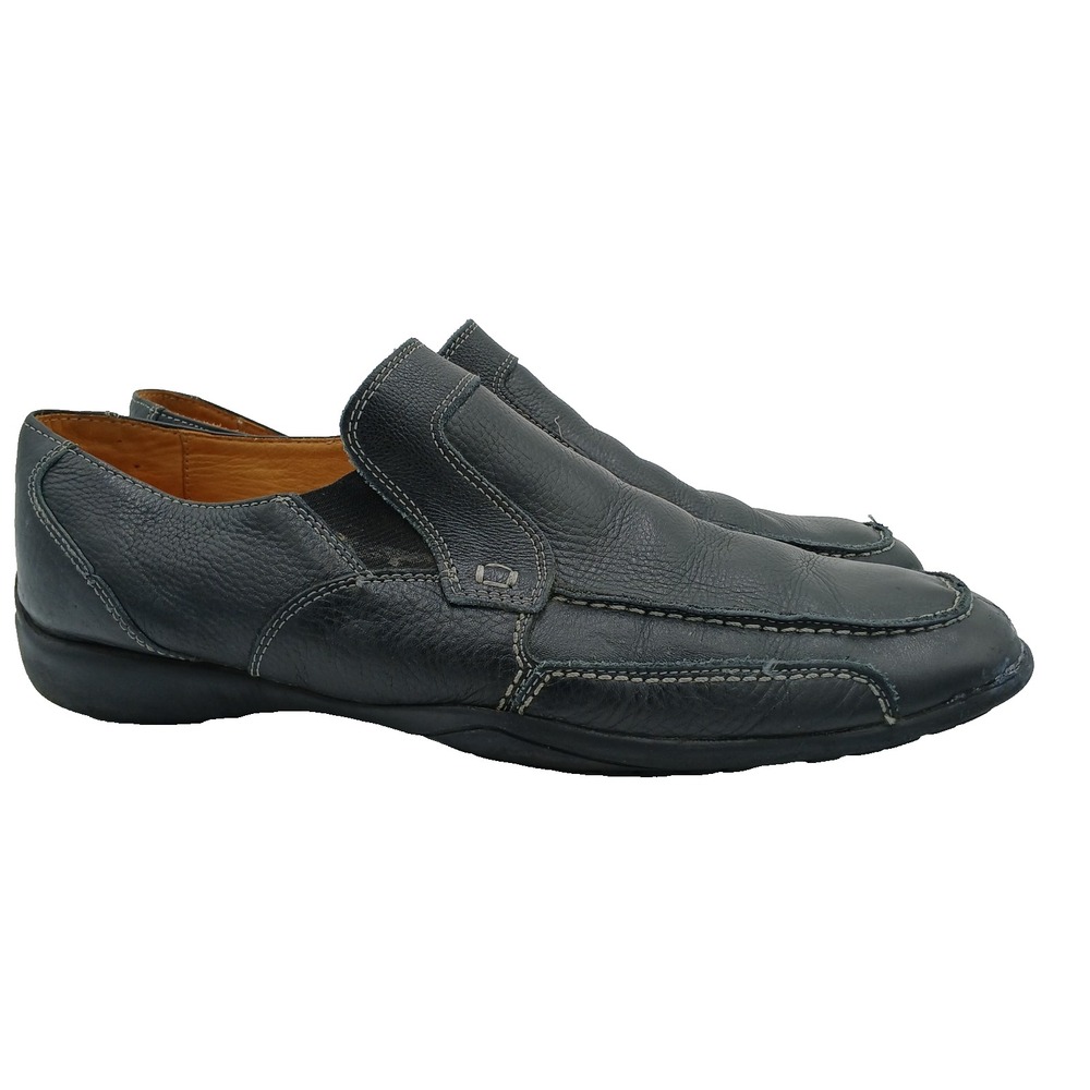Sandro Moscoloni Men's Black Leather Slip-On Loafers Dress Shoes Size 11 D‎